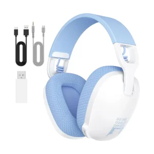 Onikuma B2 RGB Tri-Mode Bluetooth White 7.1 Surround Sound Gaming Headphone